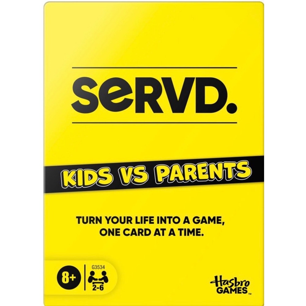 Hasbro SERVD Kids VS Parents Card Game‎ G3534 Real Life Challenge Family Fun New
